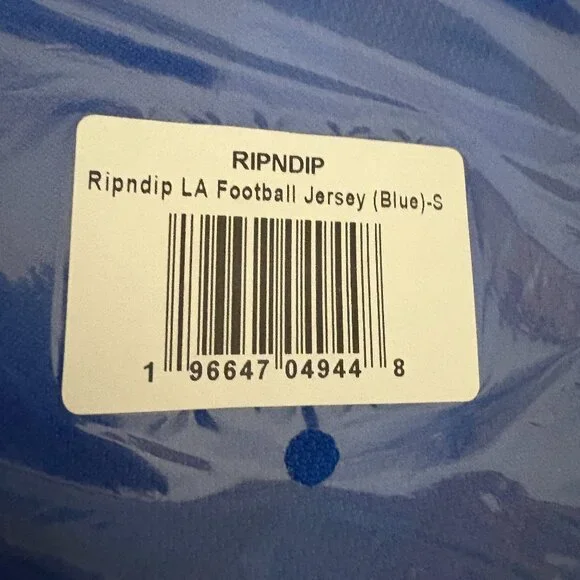 RIPNDIP LA Football Jersey Blue Size Small NWT - Picture 4 of 7